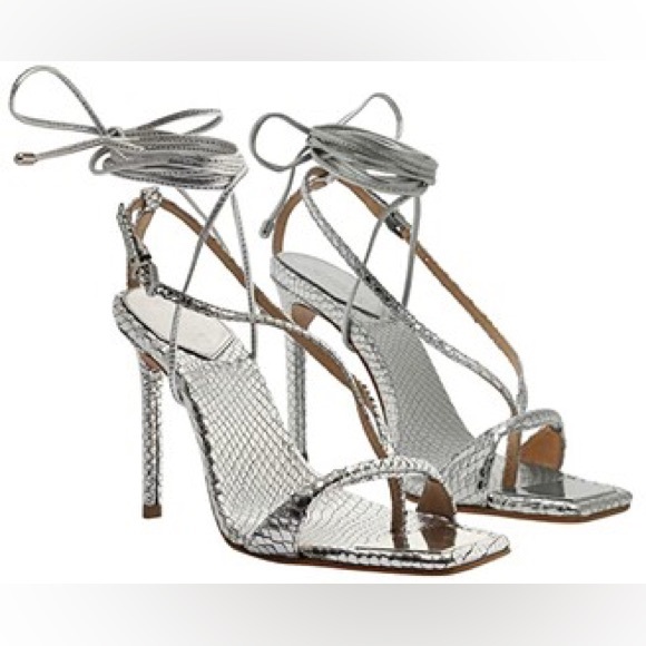 SCHUTZ Shoes - Vikki Metallic Leather Sandal